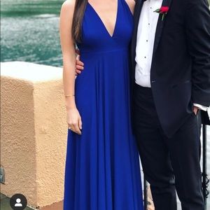 Long Blue Leshop Dress